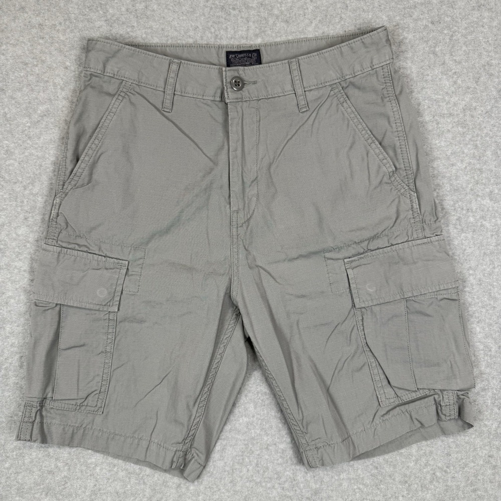 Levis Cargo Shorts Mens 29 Gray Ripstop Utility Outdoor Hiking